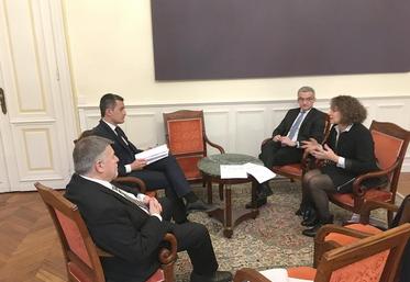 L’audience fut accordée avec le ministre, entouré de Philippe De Mester, préfet de la Somme, et de Jacques Banderier, directeur de la DDTM.