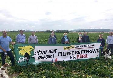 En déplacement dans l’Aisne le 17 juillet dernier la vice-présidente du Conseil régional Hauts-de-France en charge 
de l’Agriculture, Marie-Sophie Lesne, était accompagnée d’élus axonais. Mercredi, elle a lancé un appel au gouvernement avec trois autres Régions de France.