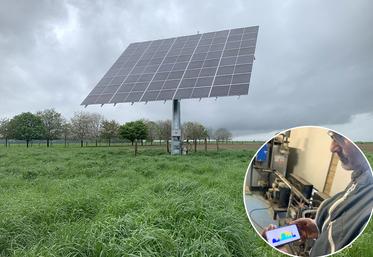À Lassigny, la production de l’ombrière devrait représenter entre 38 et  40 000 kWh par an. Laurent Delaleau a un suivi de la production solaire en temps réel sur son smartphone. 