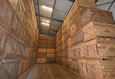 Les pommes de terre sont stockées en palox, avec un système de ventilation par évaporation. 