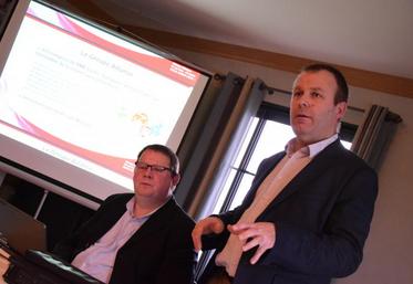 De gauche à droite : Eric Bettens, directeur de Cobevial, et Hervé Drouvin, son président.