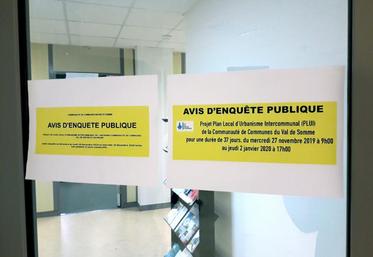 Enquête publique : PLUi Val de Nièvre jusqu’au 18 décembre 2019 - PLUi Val de Somme jusqu’au 2 janvier 2020.