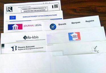 A l’origine de ces documents, des sociétés malveillantes (dont le nom comprend généralement le terme Kbis, Siret, APE, registre français ou répertoire français).