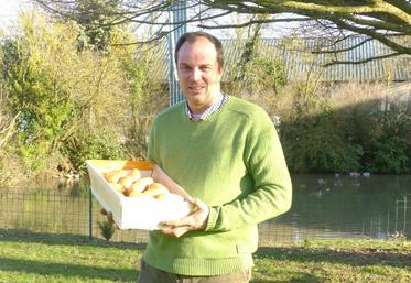 Fraiser, tamiser, irriguer... Benoït Ghesquière cultive 8 ha de Pompadour avec la plus grande précaution.