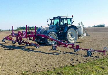 Avec l’autoguidage RTK, on pourrait encore réduire la bande traitée de 25 à 10 cm, selon Arvalis.