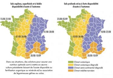Début août, tout doit être prêt pour pouvoir semer de manière optimale dans les plages conseillées.