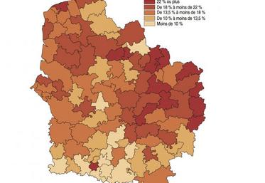 Certains territoires concentrent les phénomènes de pauvreté : le bassin minier, la Sambre-Avesnois, la Thiérache 
et le Saint-Quentinois, ainsi que les territoires urbains du littoral, comme le Calaisis, du Boulonnais ou de l’Abbevillois.