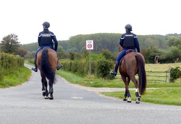 Les gendarmes à cheval sont parfaitement adaptés au territoire de la Baie de Somme : accès aux endroits accidentés, préservation de l’environnement, contact facilité avec la population… 
