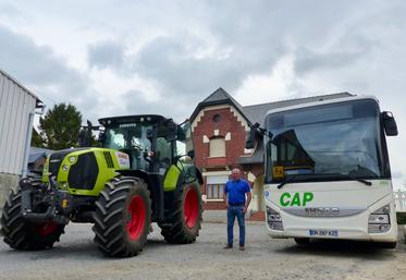 Entre l’activité de la ferme et la conduite du car, Pascal Degand a trouvé un bon équilibre. 
