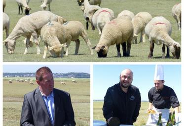 La saison des pommes de terre primeur et des agneaux AOP est lancée. Deux produits de la marque Baie de Somme 
Saveurs (Emmanuel Noiret président, à g.), que Sebastien Martyniuk (à dr.), chef cuisinier, faisait déguster.