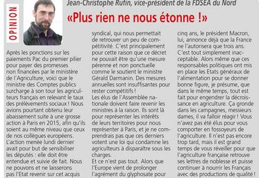 Actions de la FNSEA et des JA devant les permanences des parlementaires de La République en marche et de la mairie de Tourcoing.