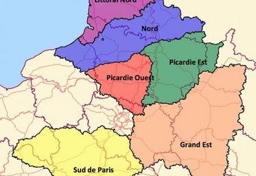 Les différentes régions (sections) de la Coopérative Tereos SCA