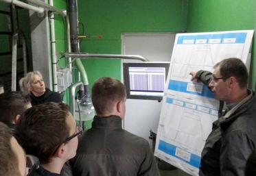 Depuis l’installation de la salle de traite 2x16, le temps de traite a été nettement diminué. Grâce à la mise en place du lot de vaches sur aires paillée dans lequel se trouvent toutes les vaches à problème l’organisation de la traite a nettement été améliorée elle aussi. «Ce lot, de 32 vaches au maximum, passe en fin de traite, cela nous permet de traire les deux autres lots sans aucun bidon à installer ni aucune griffe à désinfectée» a expliqué Séverine Arpin.