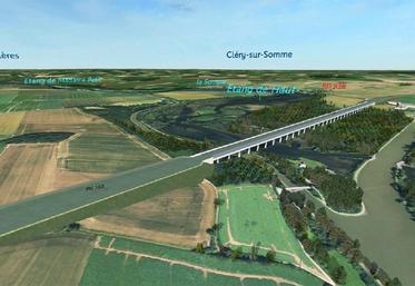 Aujourd’hui montré en 3D, le canal Seine-Nord est sur les rails pour une mise  en service d’ici 2030. Dans la Somme, la Société du Canal Seine-Nord veut faire du pont-canal un ouvrage «emblématique».