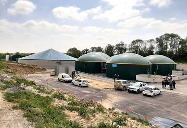 Les quatre digesteurs sont capables d’ingurgiter près de 100 tonnes de matières organiques par jour. 