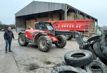 Le Gaec des Trois Chênes participait cette semaine à sa première opération de recyclage de pneus, avec un certain enthousiasme et soulagement. 