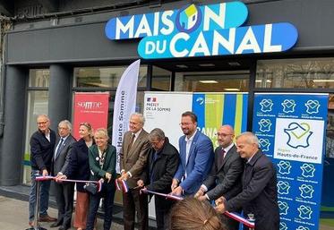 Inauguration de la Maison du Canal Seine Nord à Péronne
