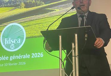 Laurent Duplomb, sénateur de Haute-Loire, dans la Somme le 10 février.