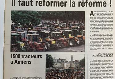 L’Action agricole picarde du 3 juillet 1992 dédiait sa Une aux mobilisations contre la mise en place de la Pac. 