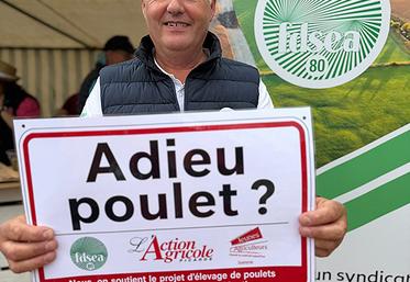 Denis Bully, président de la FDSEA de la Somme, lors de Plaine en Fête 2026, à Candas. 