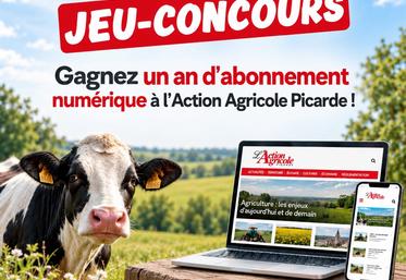 Jeu concours pour un abonnement numérique à L'Action agricole picarde