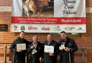 L’entreprise VLM Tradition a remporté quatre prix lors du concours de la Plus Belle Entrecôte  des Hauts-de-France, sur le marché aux bestiaux du Cateau-Cambrésis, le 10 octobre. 