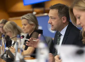 Christophe Hansen, commissaire européen à l'Agriculture, au Parlement européen