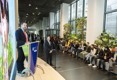 Christophe Hansen présente ses propositions en marge des Agrifood days
