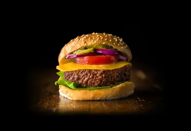 Un hamburger végan issu de culture de viande cellulaire de la marque néerlandaise Mosa meat