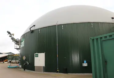 Digesteur de méthanisation à la ferme en Normandie