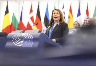 L'eurodéputée espagnole Carmen Crespo Diaz à Strasbourg