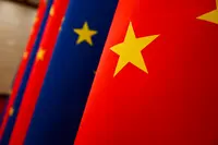 Drapeaux européen et chinois