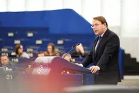 Le commissaire européen à la Santé, Oliver Varhelyi, au Parlement européen