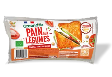 emballage du pain aux légumes