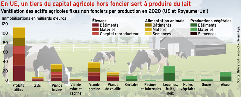 <em class="placeholder">En UE, un tiers du capital agricole hors foncier sert à produire du lait</em>