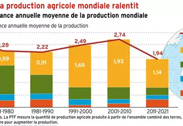 La croissance de la production agricole mondiale ralentit