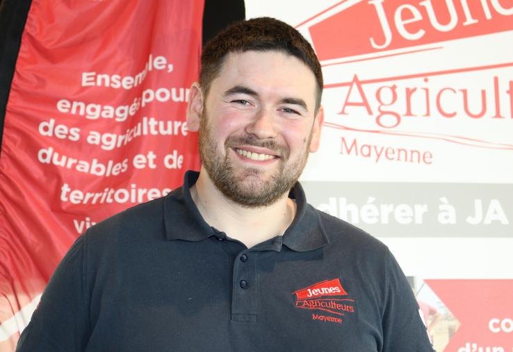Erwan Pineau, nouveau président des Jeunes Agriculteurs de la Mayenne.