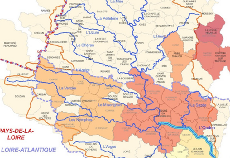 Bassin-versant de l'Oudon.