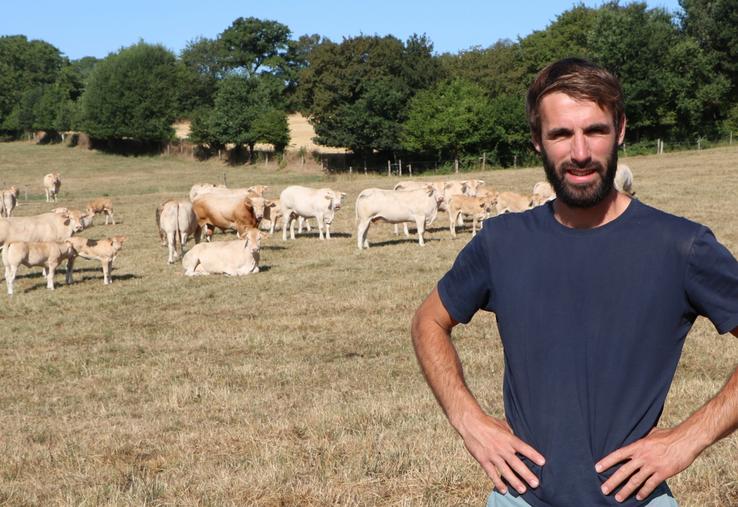 Quentin Royer, 34 ans, est éleveur de Blondes d'Aquitaine au Gaec de la Cassine et passionné de concours. Le Gaec sera présent au Cima les 18 et 19 juillet, avec six animaux.