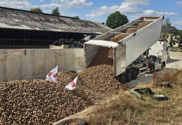 Pour les livraisons dans 13 exploitations, 23 camions ont été nécessaires.