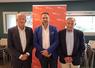 Olivier Richefou, président du Département, Benoit Faucon, président de la Chambre d'agriculture, et Claude Tarlevé, vice-président du Département.