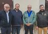 Réunis lundi soir à Laval à l'occasion du Caf (Conseil de l'agriculture française), les représentants mayennais des deux coopératives : Ivan Leclerc (vice-président Terrena) et Fabrice Quelin (administrateur Terrena), Sébastien Chevalier (président région et 1er vice-président d'Agrial) et Sébastien Ballu (vice-président région et administrateur Agrial en charge de la branche Boisson).