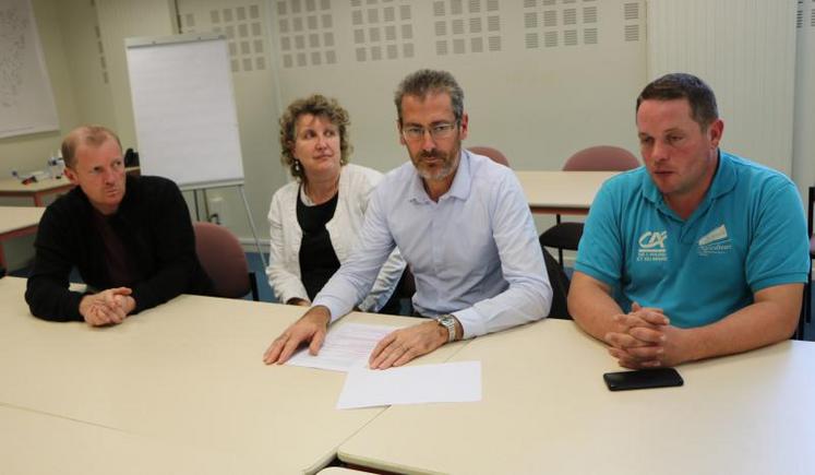 Ils figureront sur le liste Fdsea – JA (de gauche à droite) : Philippe Jéhan, Nelly Loupy, Stéphane Guioullier et Jérémy Trémeau.