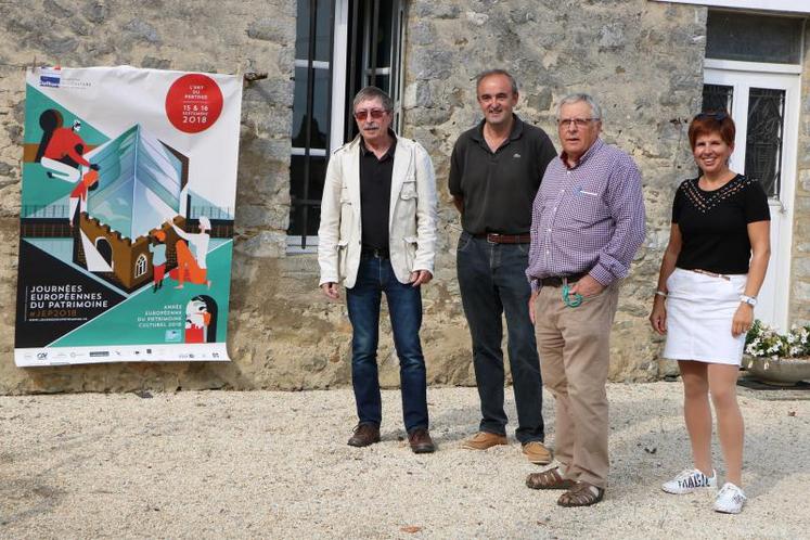Une partie de l’équipe de la commission Patrimoine de Bonchamp. De gauche à droite : Michel Delaurier, Jacques Maignan, Robert Cherbonneau et Manuela Pigneau.