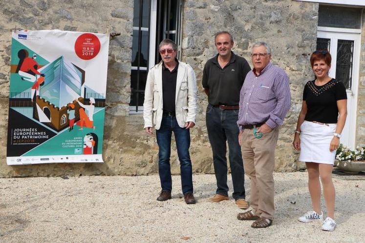 Une partie de l’équipe de la commission Patrimoine de Bonchamp. De gauche à droite : Michel Delaurier, Jacques Maignan, Robert Cherbonneau et Manuela Pigneau.