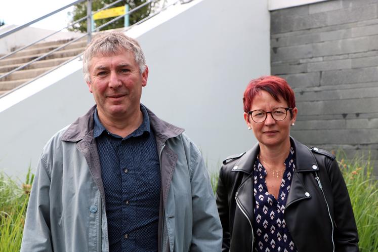 Jérôme Landais, président du Gedar 53, et Sandra Racine, utilisatrice et membre d ‘un îlot de 4 exploitations.