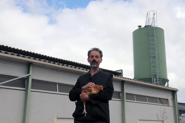 Jérôme Boissé, éleveur sarthois de volailles Duc de Mayenne, a toujours voulu devenir agriculteur.  Crédit : VG