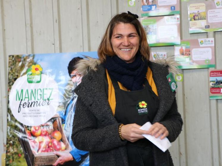 Sylvia Goisbault, présidente du Drive fermier de la Mayenne.