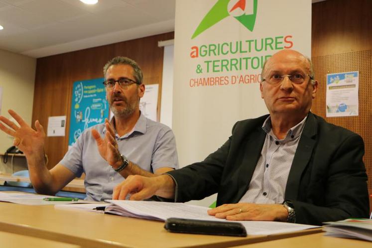 Stéphane Guioullier, président de la Chambre d’agriculture, et Thierry Lanau, directeur.