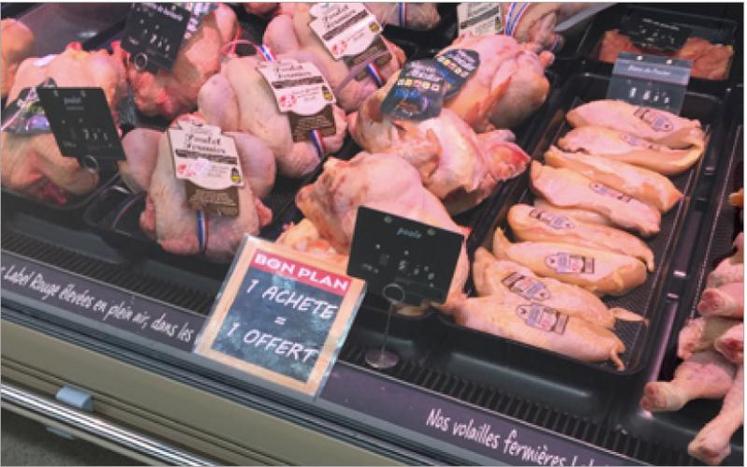 Vendredi 17 janvier, on pouvait acheter deux poules au prix d'une